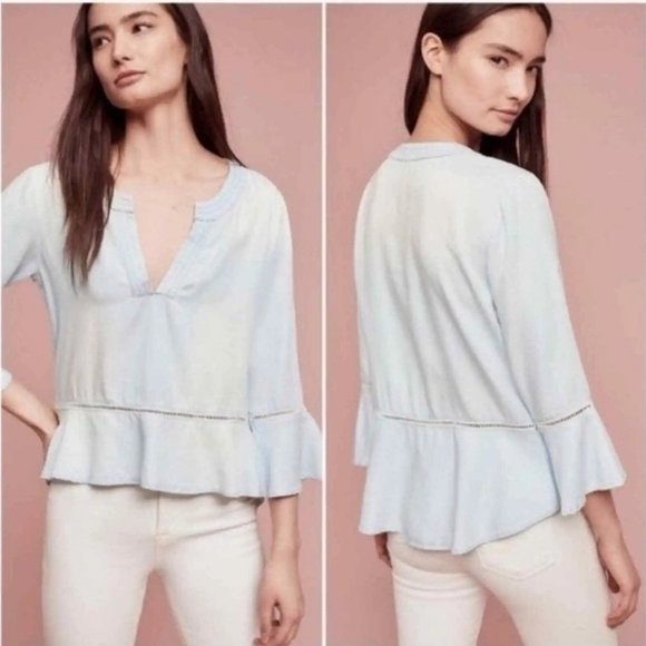 Anthropologie Tops - Anthropologie Cloth & Stone Washed Aria Henley Top Sz S